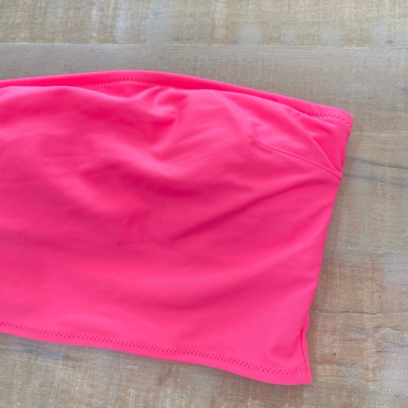 Aerie hot pink longline bandeau bikini top padded strapless - Picture 4 of 9